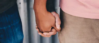 holding hands