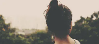 back of woman's head