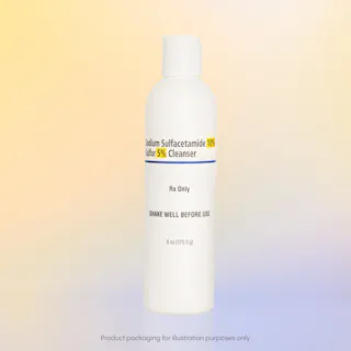 Bottle of Sodium Sulfacetamide 10% Sulfur 5% cleanser