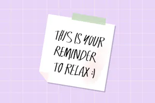 A note with the text 