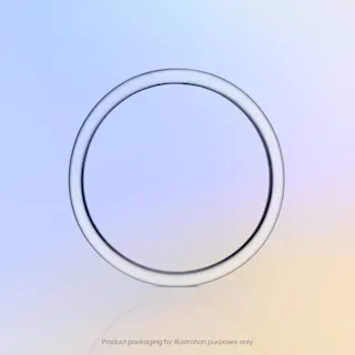 A circular ring floats gracefully on a gradient pastel background, echoing the smooth elegance of Tretinoin Cream.