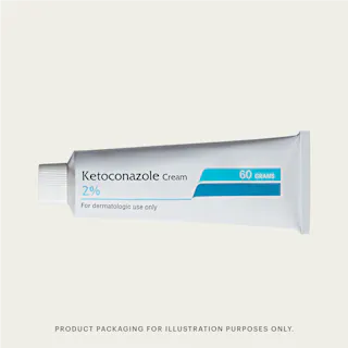 Tube of 2% Ketoconazole cream with Clindamycin, labeled for dermatologic use, 60 grams.