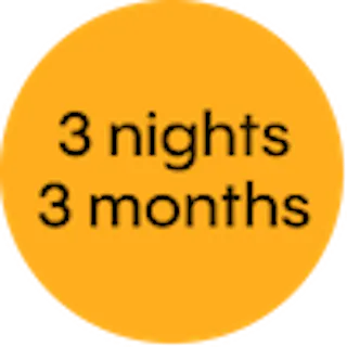 Yellow circle with text 