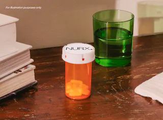 Orange pill bottle labeled 