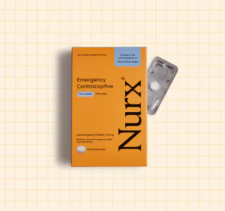 Nurx Emergency Contraception Levonorgestrel Tablet, 1.5 mg packaging