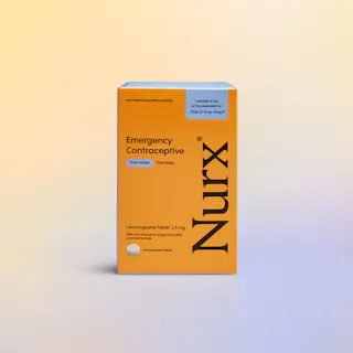 Nurx Emergency Contraception Levonorgestrel Tablet, 1.5 mg packaging