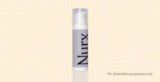 Generic Nurx topical bottle with note 