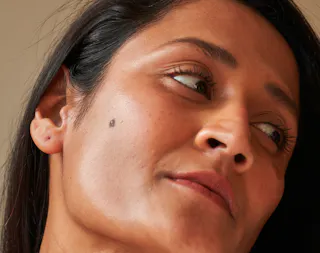 Model looking off to the side